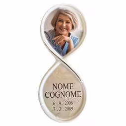 Photo-ceramic plaque Infinity with gold trim