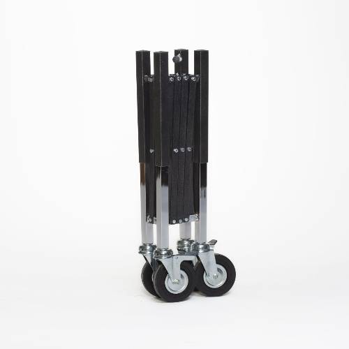 Extendable coffin trolley with two-sided extension