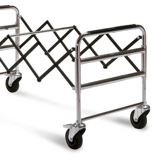 Extendable coffin trolley on one side