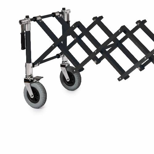 Extendable anthracite coffin trolley