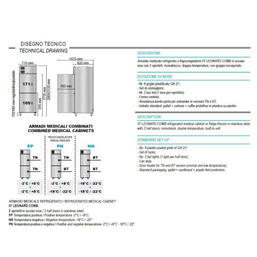 ARMADIO MEDICALE REFRIGERATO "07 LEONARD COMB"
