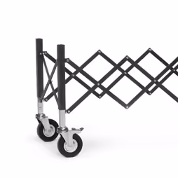 Extendable coffin trolley with two-sided extension
