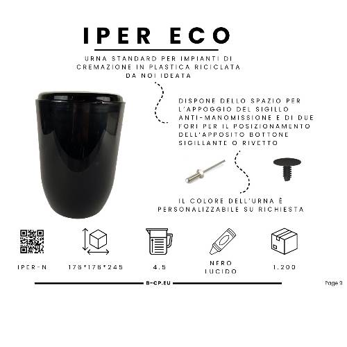 RECYCLED PLASTIC URN