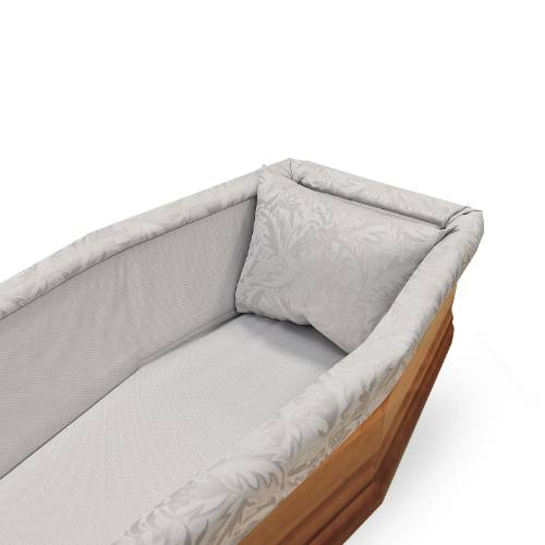 Imbottitura Topazio grigia con balza jacquard
