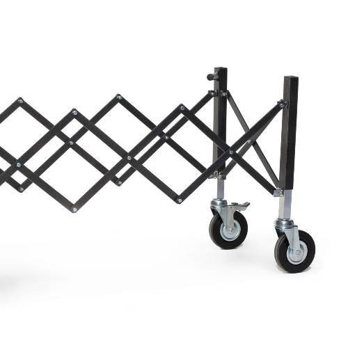 Extendable coffin trolley with two-sided extension