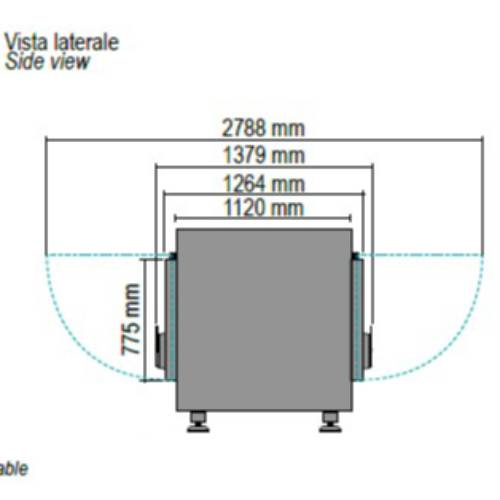 1 PLACE REFRIGERATED MORTUARY CHAMBER WITH DOUBLE-SIDED OPENING