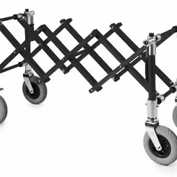 Extendable anthracite coffin trolley