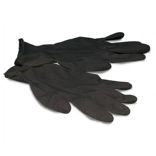Black nitrile gloves