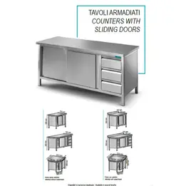 TAVOLI ARMADIATI CON CASSETTI