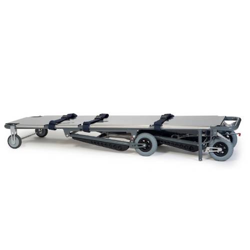 Self loading stretcher for bodies