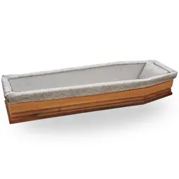 Grey Topazio coffin padding with Jacquard