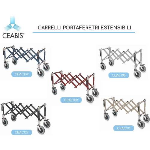 Extendable anthracite coffin trolley