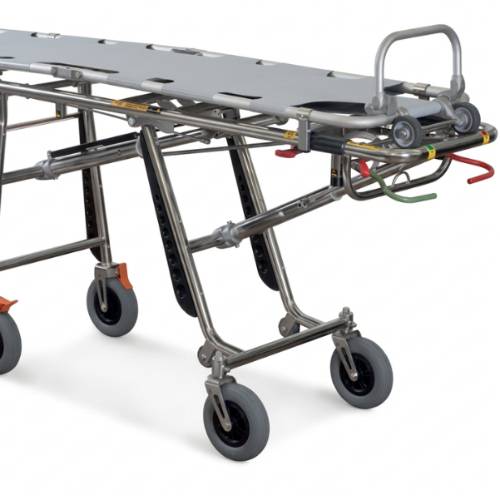 Recovery stretcher with attachments for self-loading trolley