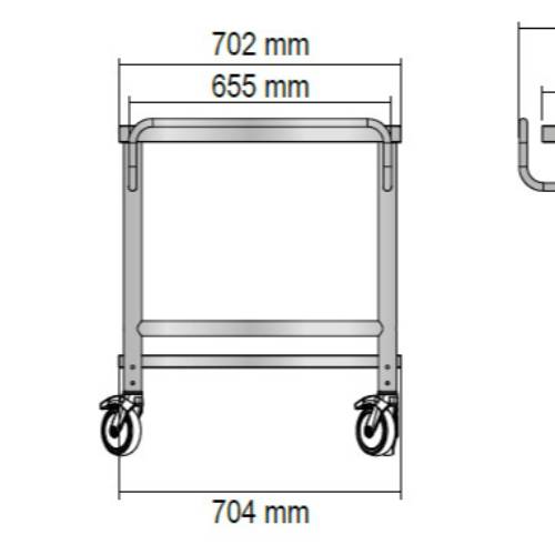 CARRELLO PORTA SALME SCARICO LATERALE