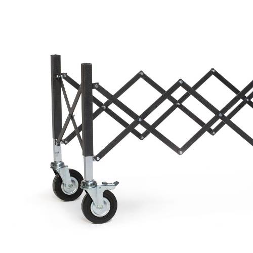 Extendable coffin trolley with two-sided extension