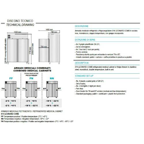 ARMADIO MEDICALE REFRIGERATO"014 LEONARD COMB"
