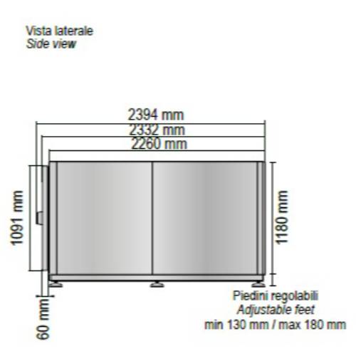 CELLA MORTUARIA REFRIGERATA 1 o 2 POSTI E NR. 1 PORTA INTERA