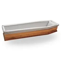 Grey Agata coffin padding with Jacquard