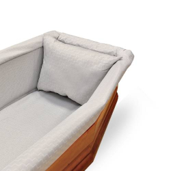 Imbottitura Agata grigia con balza jacquard
