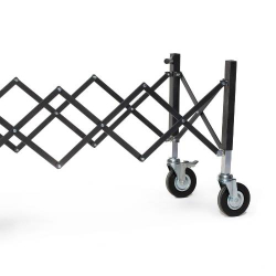 Extendable coffin trolley with two-sided extension