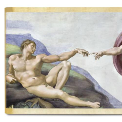Expandable backdrop “The Creation of Adam”