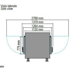 1 PLACE REFRIGERATED MORTUARY CHAMBER WITH DOUBLE-SIDED OPENING