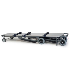 Self loading stretcher for bodies