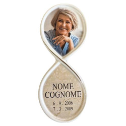 Photo-ceramic plaque Infinity with gold trim